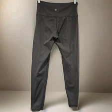 Lululemon X1 Hi Waist Gray Leggings w/ Top Pocket Sz 6 Activewear Lux Athleisure