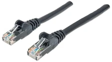 Intellinet Network Patch Cable, Cat6, 2m, Black, CCA, U/UTP, PVC, RJ45, Gold Pla