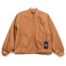 NWT Under Armour Bomber Jacket Women's Small Brown Storm Insulated Sportstyle