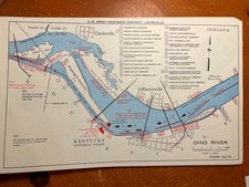 1973 Ohio River Navigation Charts Book Cairo IL to Foster KY No.1826 Near Mint