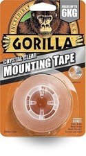 Gorilla Double Sided Mounting Tape Clear 1.5m , Pack of 1