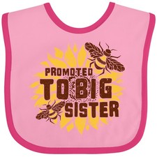 Inktastic Promoted To Big Sister Baby Bib Bigsister Sis Sisters Older Younger