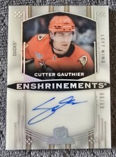 Cutter Gauthier Enshrinements Rookie Auto /99 -  2024 UPPER DECK THE CUP #E-CG 