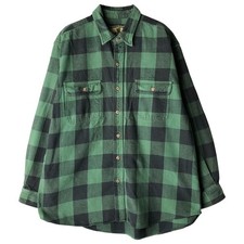 Used FIELD AND STREAM Buffalo Check Long-Sleeve Flannel Check Shirt Men's XL...
