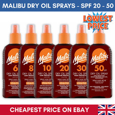 Malibu SPF 20 - 50 Dry Oil Spray 200ml – High Protection, Water Resistant CHEAP