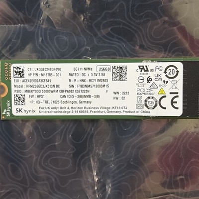 SK Hynix BC711 256GB M.2 2280 NVMe Solid State Drive