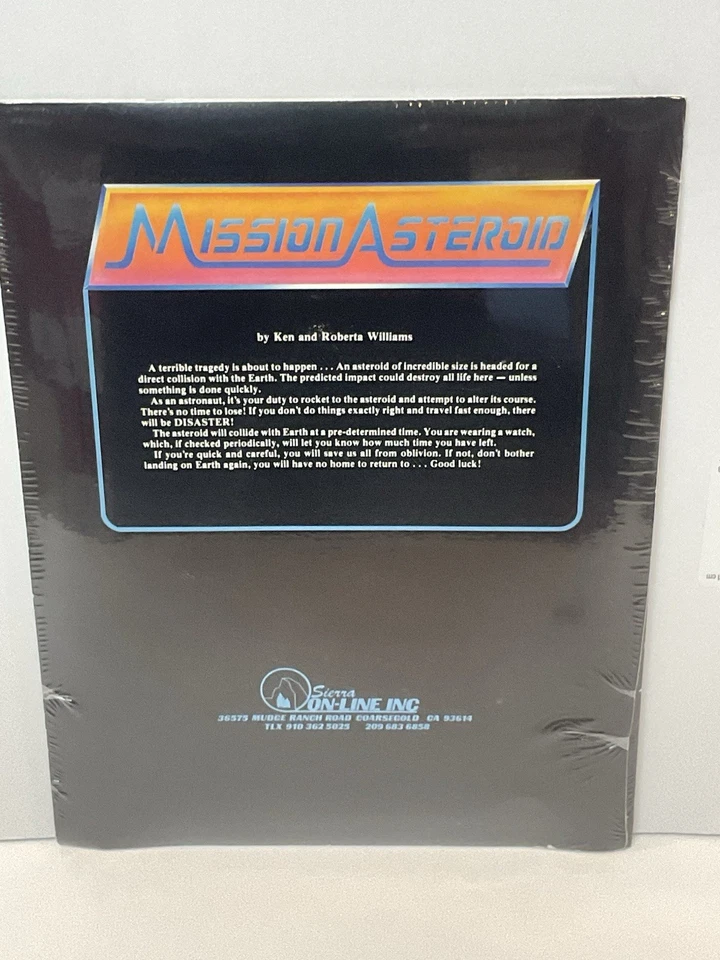 Vintage Apple II Mission Asteroid Sierra On-Line Sierra Venture NOS Sealed - Image 2 of 4