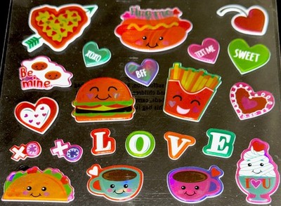 VALENTINE S DAY 22 THICK STICKERS TEXT ME LOVE SWEET BFF XOXO BE MINE  