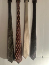 Lot Of 4 Vintage Ties Geoffrey Beene, Sidae, Manhattan, & Club Room