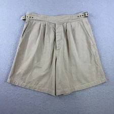 Vintage 80s Banana Republic Gurkha Safari Short Men's 38 Pleated Buckle Zimbabwe