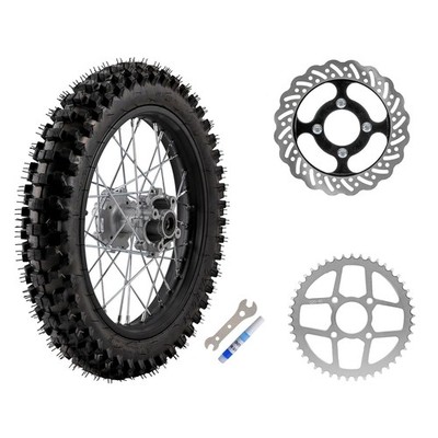 90/100-16 Rear Wheel Assembly w/ Bearing Sprocket Disc for Dirt Bike 125-250cc
