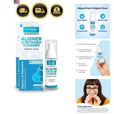 AlignerFresh  Clean Foam   Cleaner Compatible w/Invisalign and All Clear Alig...