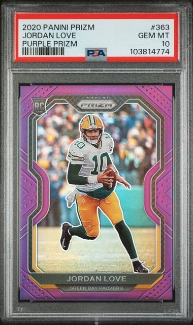 2020 Panini Prizm - Rookie Jordan Love #363 Purple Prizm /125 (RC)