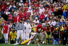 Fullback Tom Rathman San Francisco 49ers tries to break a tackle d- Old Photo 1