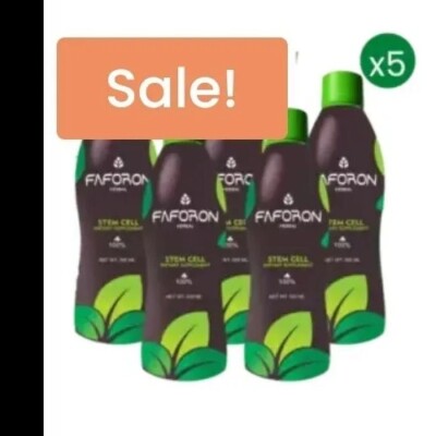 5 BOTTLES OF FAFORON LIQUID STEM CELL. 