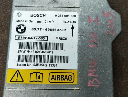 BMW E87 1-SERIES 120i 05 AIRBAG MODULE / SENSOR BOSCH 0285001530 6577-6964607-01 - Picture 2 of 2