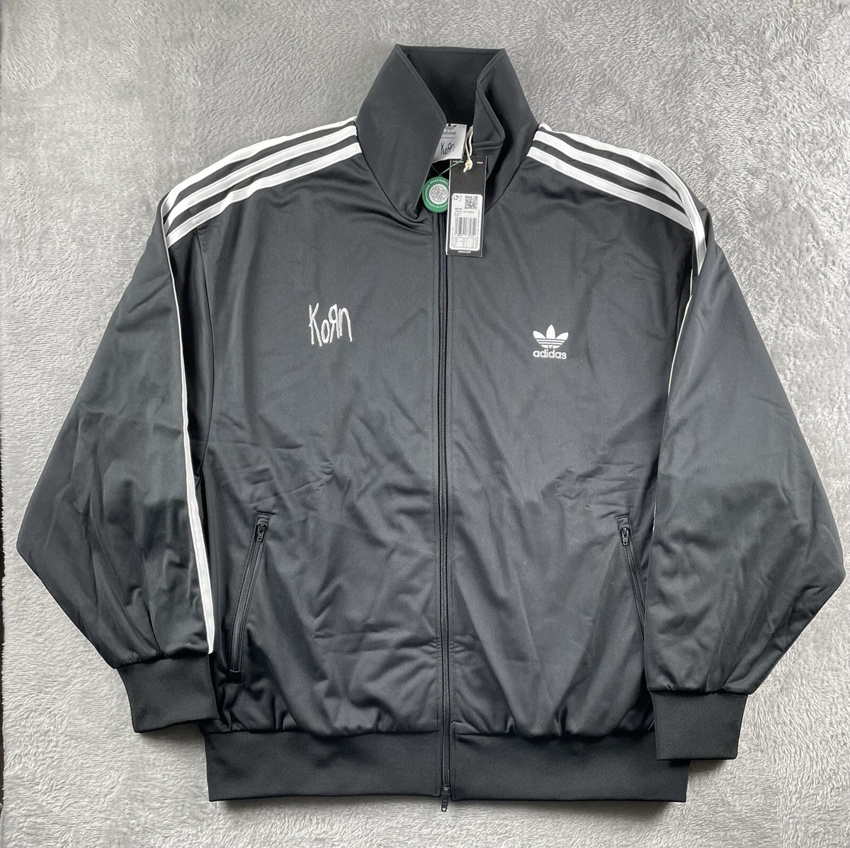 adidas x Korn Track Top Jacket Black IN9109 Size XL 2023 1st adidas x Korn Track Top Jacket Black IN9109 Size XL 2023 1st