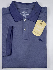 NEW TOMMY BAHAMA Size M Men's Polo Shirt Blue EASY CARE Wicking 99