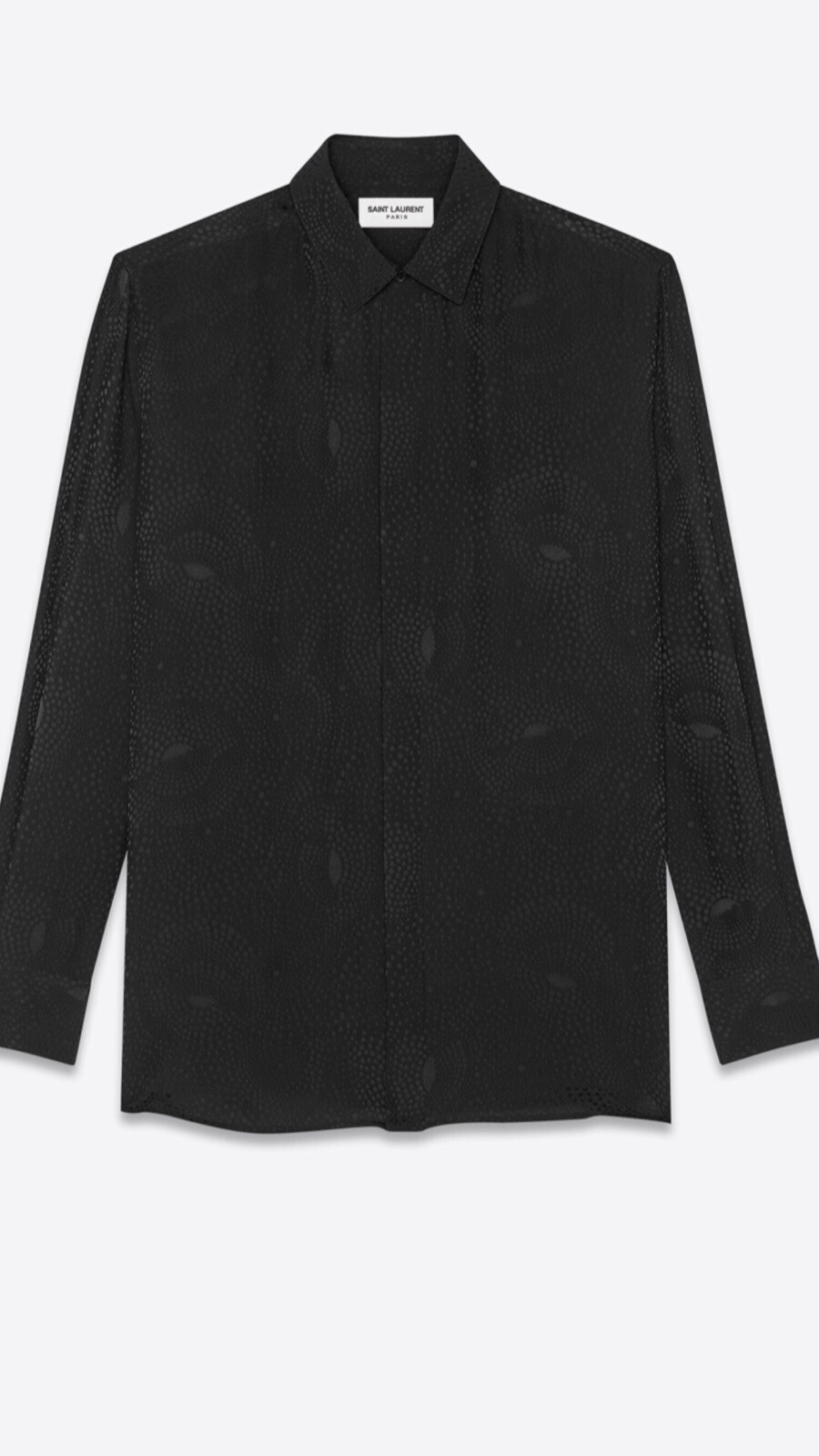 Camicia in seta art deco da uomo Saint Laurent sciolta. 41 16. $990