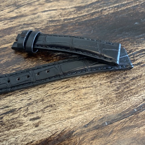 Corum Watch Tang Strap 15 x 12 7" Padded Matte Black Alligator Authentic Swiss - Picture 11 of 12