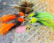 2 V Fly Size 1/0 Ultimate Baitfish Predator Saltwater Flies 3 Patterns