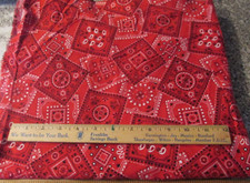 2 yard x 50" Quilt Fabric Cranston Villiage Print works Bandana Design Red