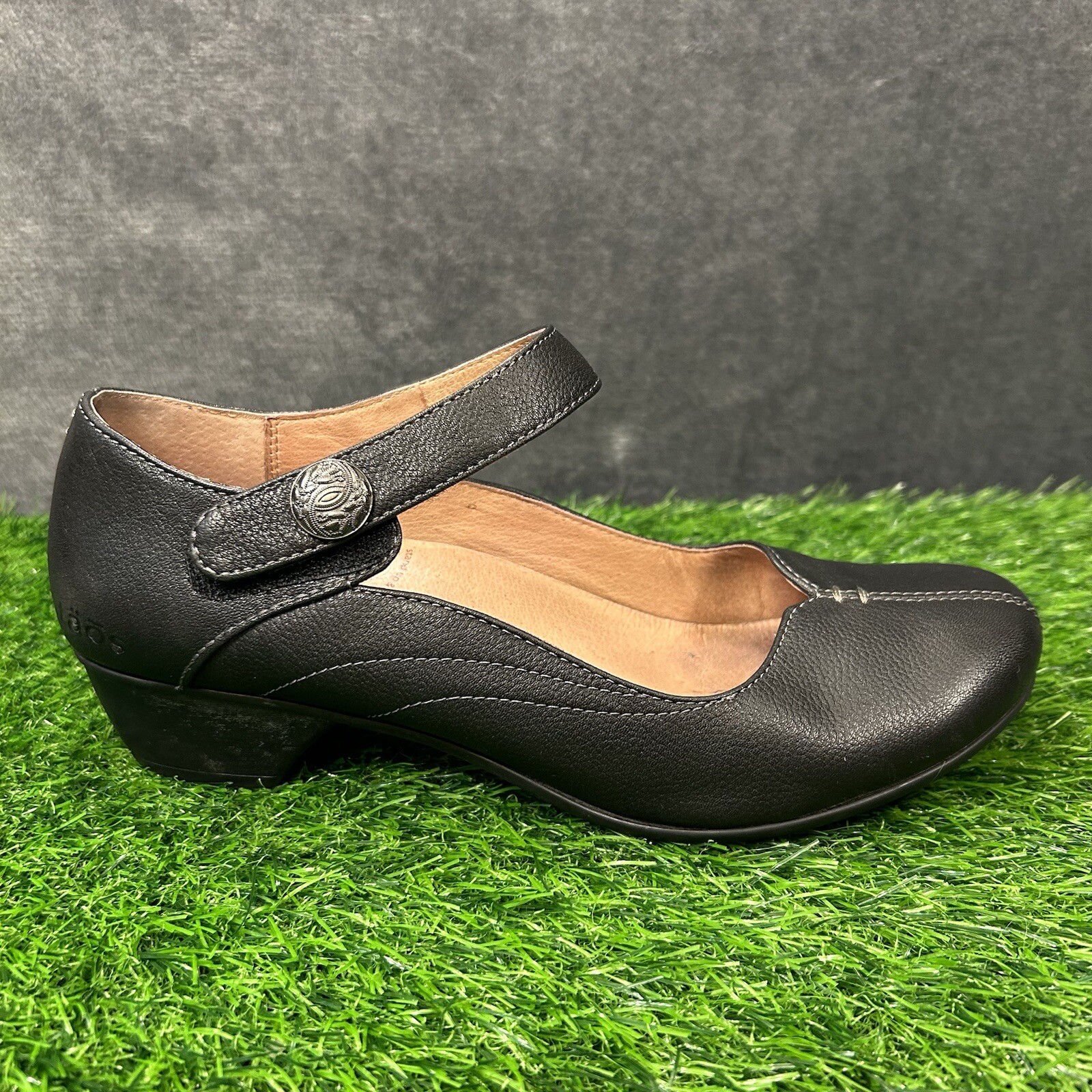 Taos Samba 2 Mary Jane Womens 8.5 M Black Shoes Flats Slip On Leather Casual