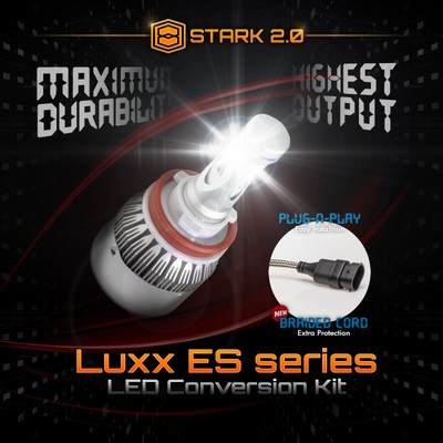 V4 1 Pair H11 30W 6000K 4000LM Car 8 Sides LED Headlight (White Light