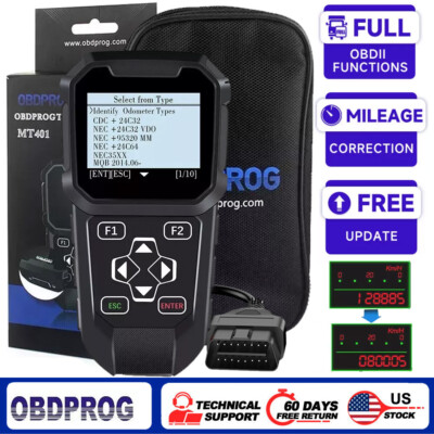 OBDPROG MT401 Car Odometer Correction Mileage Adjustment OBD2 Scanner Diagnostic