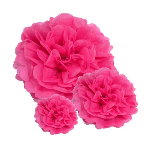 10 Pack of 10" Paper Pom Poms Pompom Wedding Party Hanging Garland Tissue Decor - Picture 10 of 19
