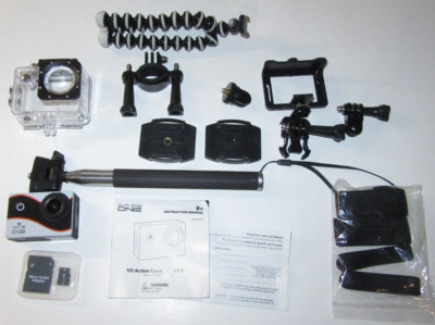 Explore One HD Action Camera WiFi 8GB Accessories Included Waterproof Case works