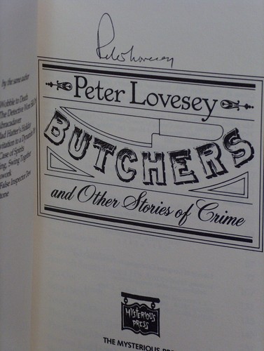 2nd, signed by author, Butchers & Other Stories of Crime by Peter Lovesey (1985) - Picture 2 of 2