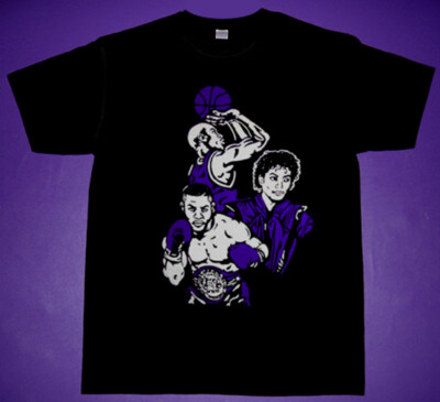 purple shirt graphic tee