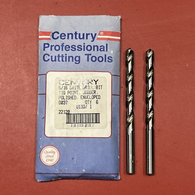 Century Drill & Tool #22120 5/16'' Brite Drill Bit 118 Point Jobber (2 Pack)