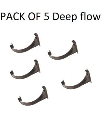 5er Pack Deep Flow 114 mm x 75 mm tief Halbrund Dachrinnenstütze Blendenwinkel