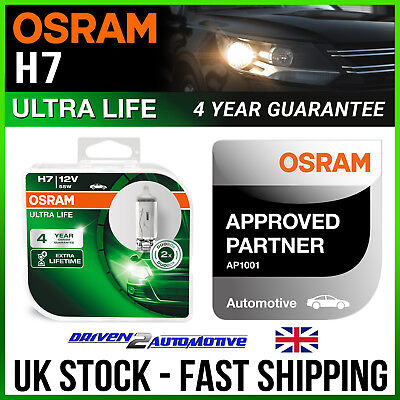2x Audi A4 B8 Genuine Osram Ultra Life Low Dip Beam Headlight Bulbs Pair