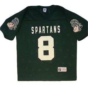 Michigan State Spartans Large Football Jersey 8 Logo 7 Made In Usa Vtg Ebay