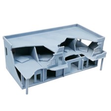 Outland Models Railway Scenery Structure Damaged City House Long 1:160 N Scale