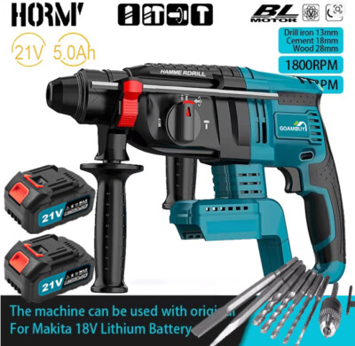 Mit 2x Akkus Bohrhammer BohrmaschineSchlagbohrmaschine Elektrohammer Hammer DHL