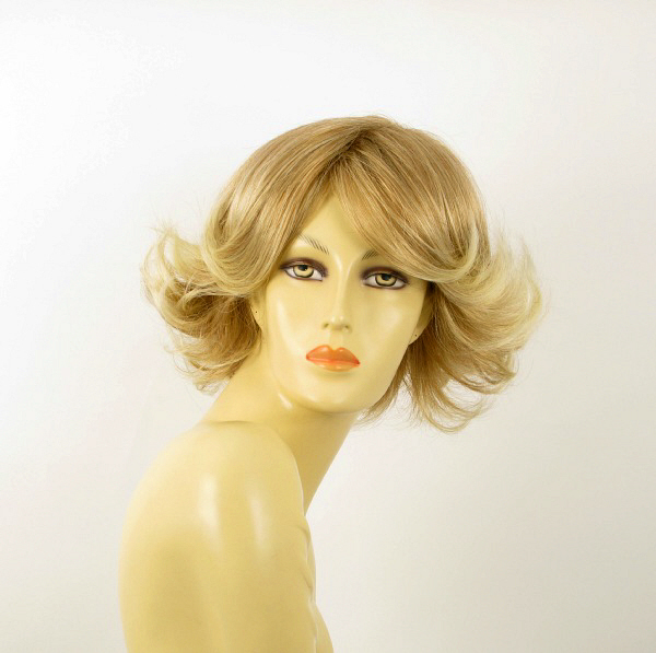 Perruque courte blonde méchée effet balayage naturel Flore