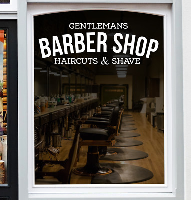 Friseur Schaufenster Aufkleber Friseure Barbershop Friseursalon Vinyl Decal