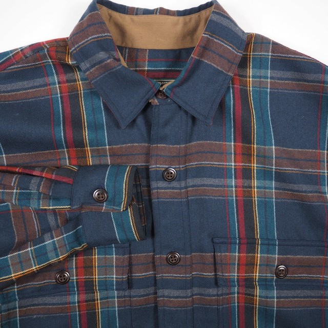 VTG Polo Ralph Lauren Men's Leather Elbow Patches Plaid Button Shirt