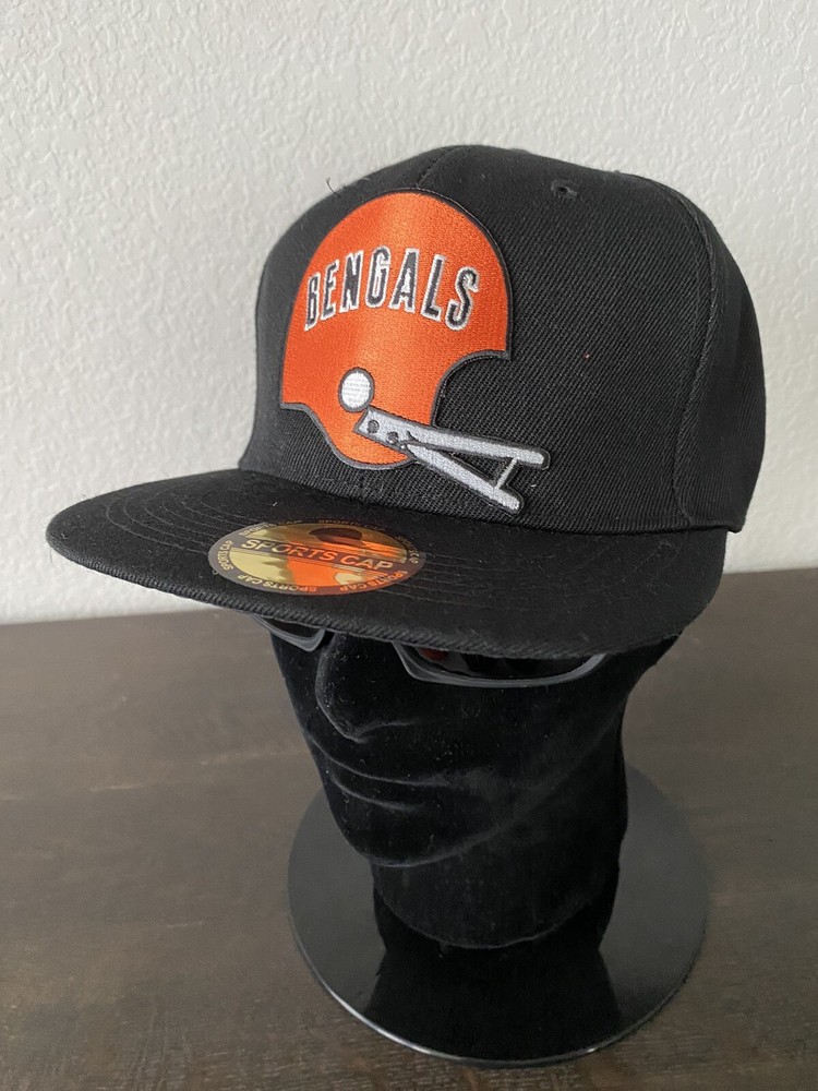 CINCINNATI BENGALS Retro Throwback 1968-1980 Era Helmet Logo Snapback Hat Cap
