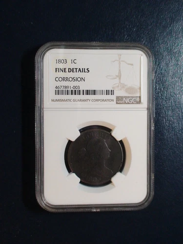 1803 Draped Bust Large Cent NGC FINE 1C Penny Coin PRICED TO SELL NOW!
