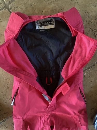 Spyder Little Girls Bitsy Sparkle Insulated Ski Bibs Snow Pants size 5 - Picture 4 of 10