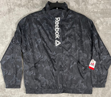 Reebok Jacket Adult XL Black Full Zip Mock Neck Athletic Running Womens NEW