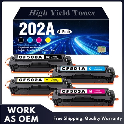 202A Toner 4-Pack for HP Color LaserJet MFP M281fdw M281cdw M254dn Printers