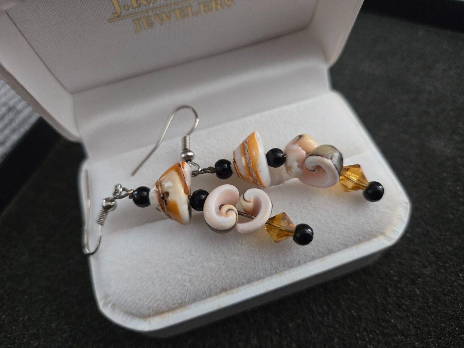 Dangle Drop Sea Shell Earrings - image 3