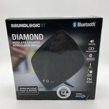 NEW Soundlogic XT Diamond Bluetooth Wireless Speaker With Fabric Grill- Black