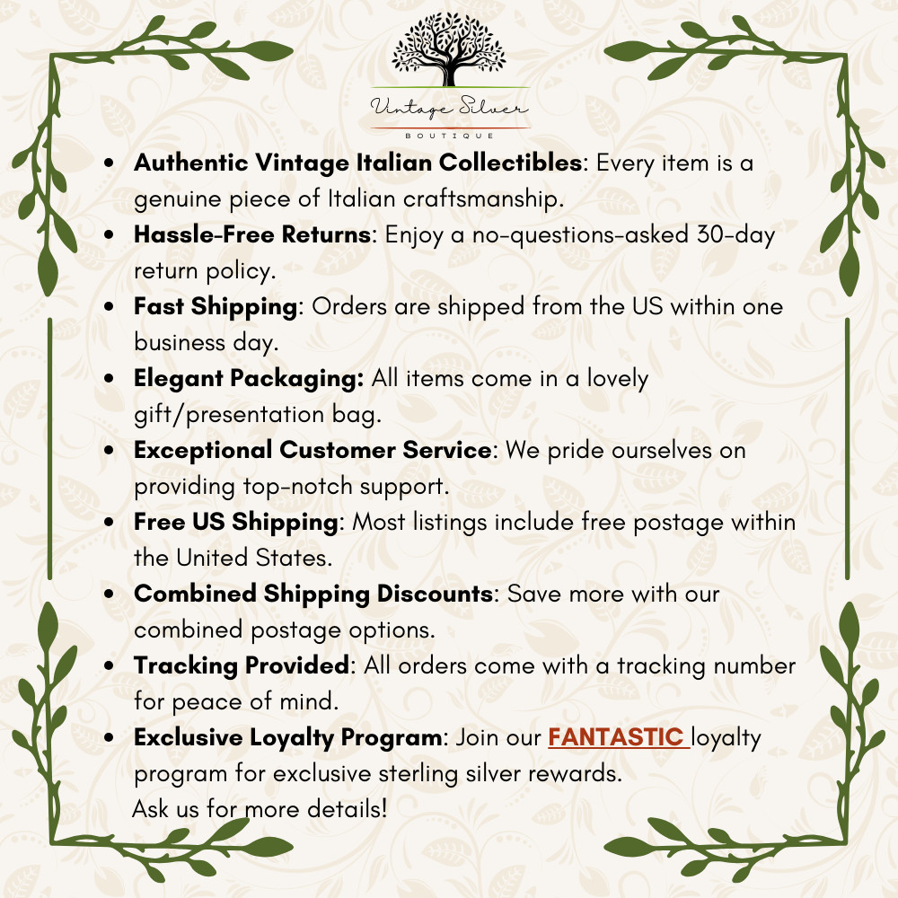 3 x Vintage Italian Handmade Genuine Silver Dollhouse Miniature Collection